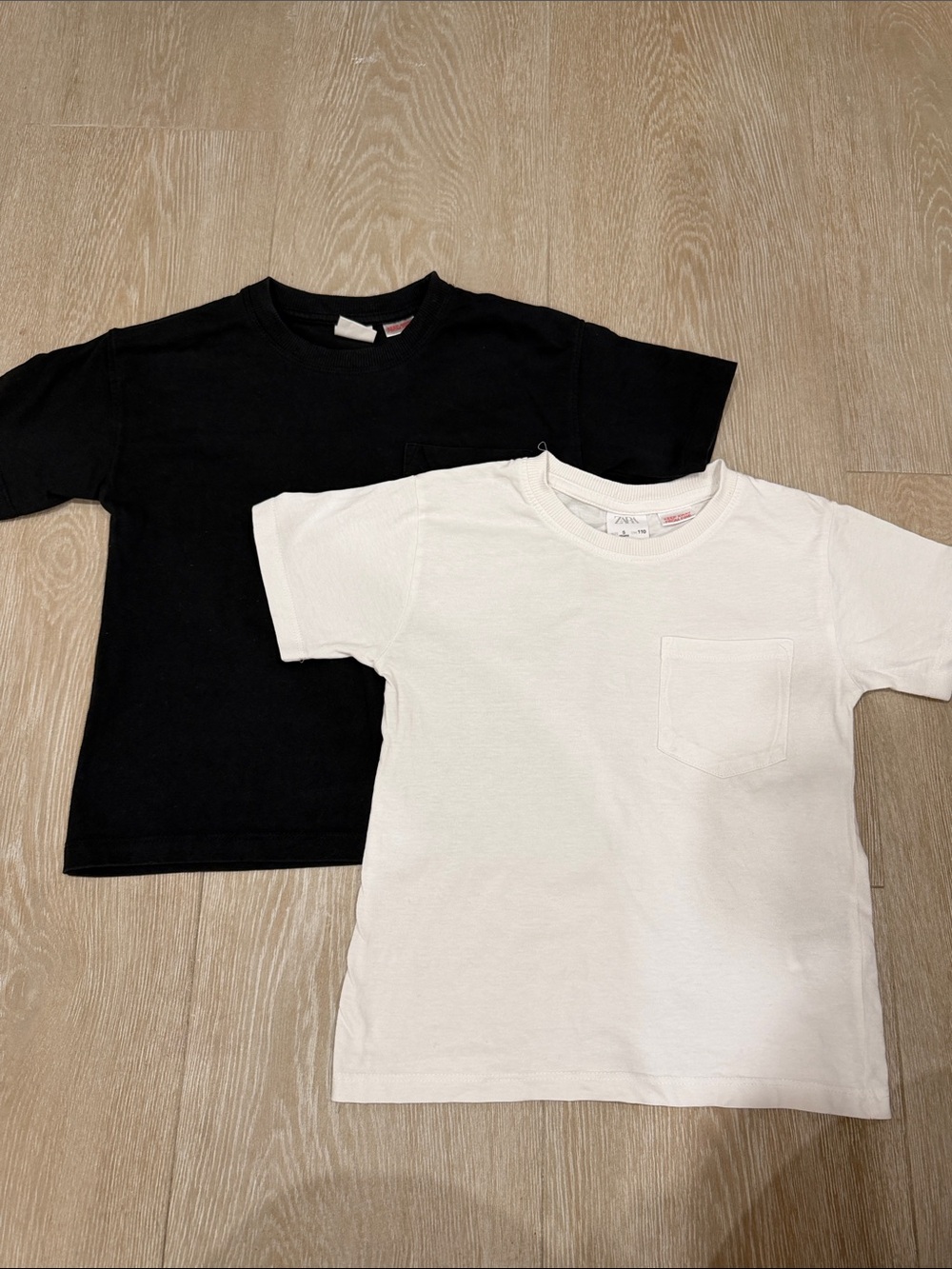 Zara Kids Pocket Tee - Black & White bundle